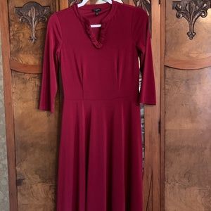 Talbots petite ruffle neck dress. Never worn . Retsil 159‎